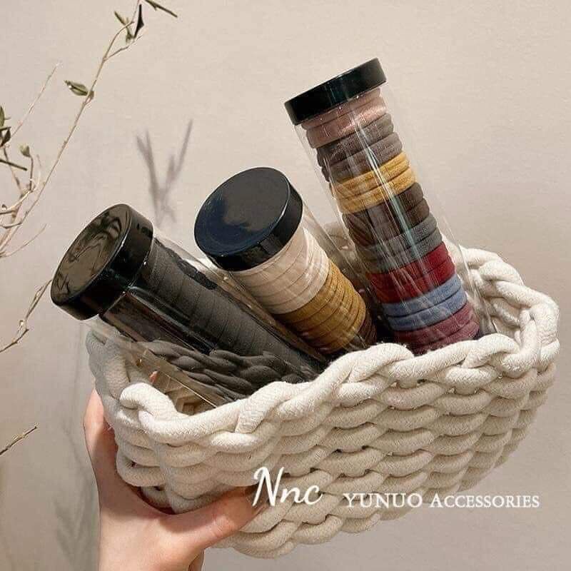 ỐNG 20 CHIẾC DÂY CHUN BUỘC TÓC SỢI TO