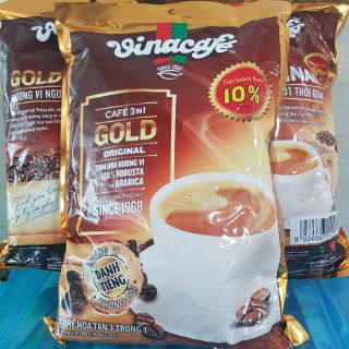 Cà phê sữa vinacafe gold 3 trong 1 túi 800g 40 gói 20g - ảnh sản phẩm 1