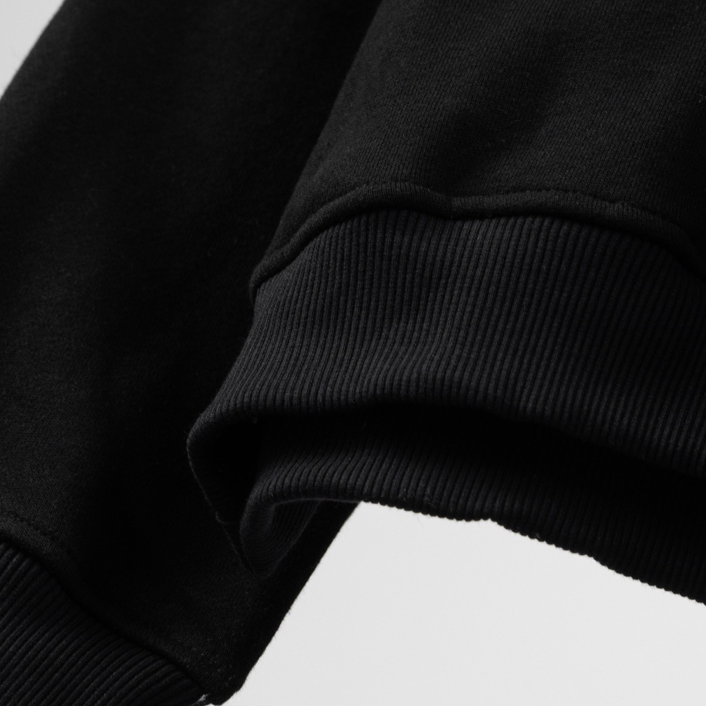 Hoodie GREEND Unisex Nỉ Bông Basic Local Brand Oversize TyPo Black HD05