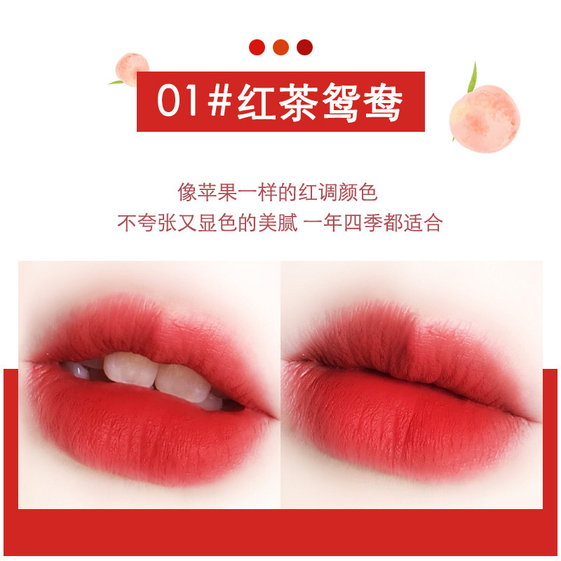 (Hàng Mới Về) Son Bóng Màu Nhung Đào Dễ Lên Màu Lâu Trôi Không Dính Cốc | BigBuy360 - bigbuy360.vn