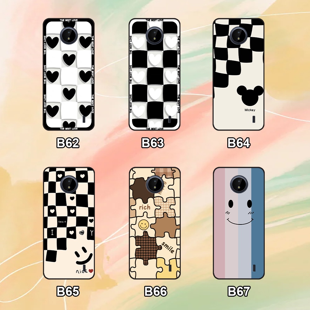 Ốp Nokia 3.4 / G10 / C20 / C30 in trái tim the best love,ô caro mickey ,mặt cười thời trang cá tính bảo vệ camera