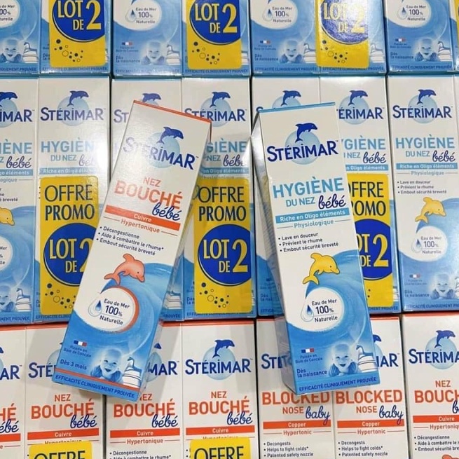 Xịt Mũi Cá Heo Dạng Phun Sương Sterimar Baby Pháp Cho Bé