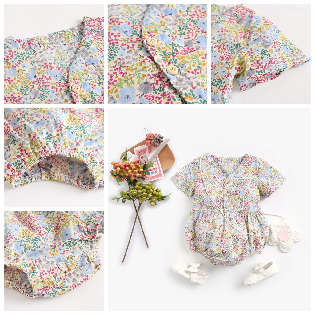 Áo Liền Quần Sanlutoz In Hoa Thời Trang Mùa Hè Cho Bé Gái