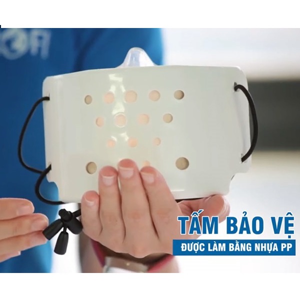 Khẩu trang siêu kín kháng khuẩn 4 lớp NANO bạc KAROFI + 50 Màng lọc Nano thay thế