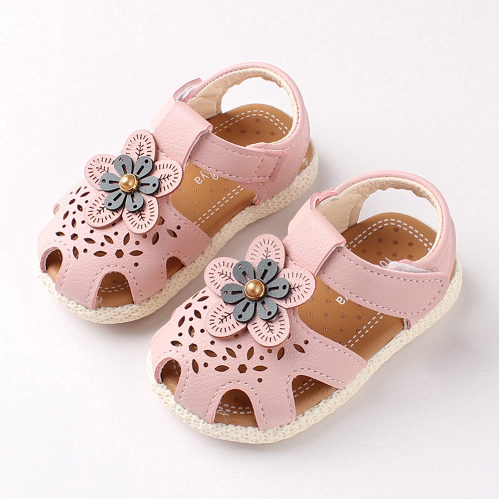 0-4 Years Pre Walker Pretty Flower Newborn Shoes for Baby White Sandals Girls Infant Toddler Sandals Shoes