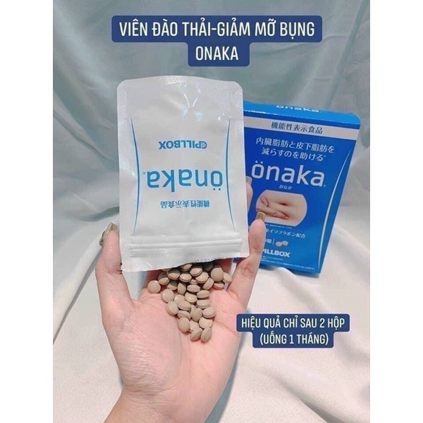 Viên uống giảm mỡ bụng Onaka pillbox Nhật 60 viên