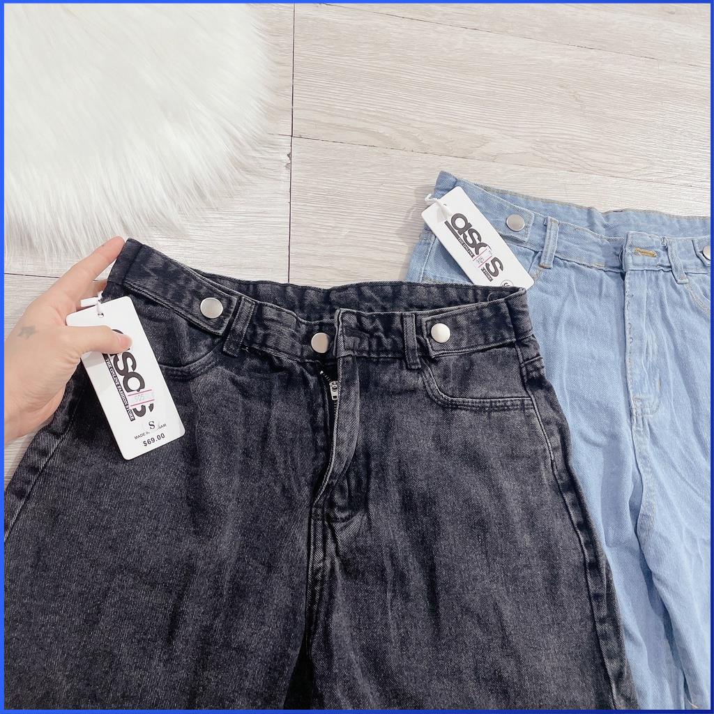 Quần Short Jean Nữ COVAS Quần Jean Đùi Cạp Cao Ống Rộng Cúc Đồng Màu Đẹp Vải Bò V022 | BigBuy360 - bigbuy360.vn
