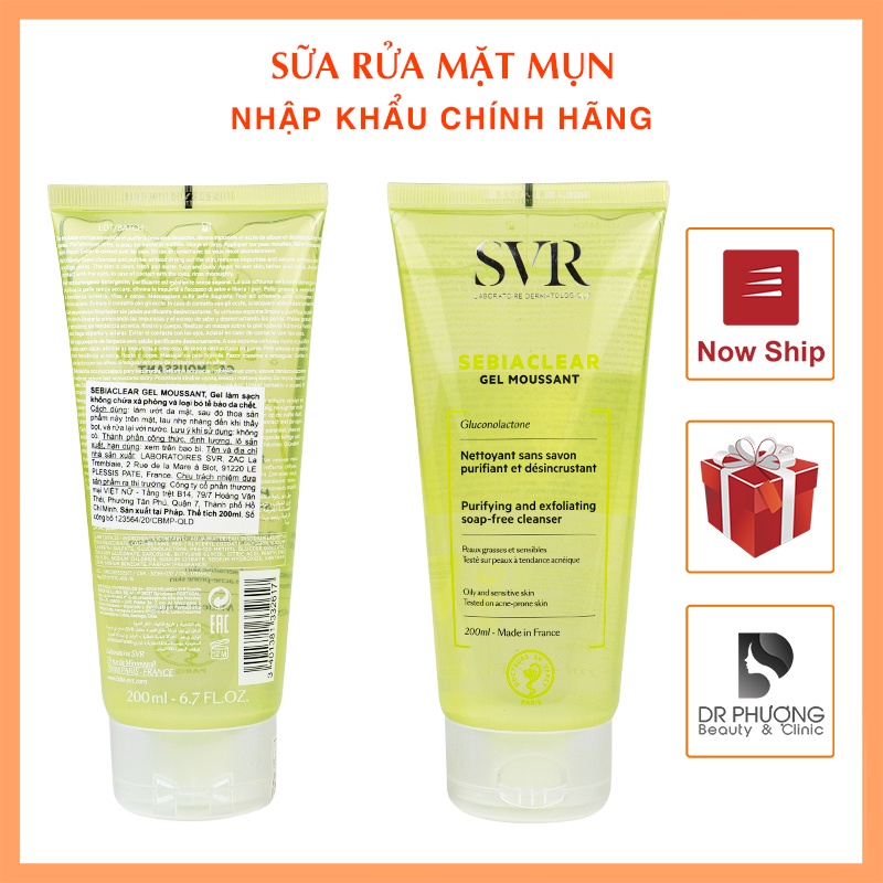 [CHÍNH HÃNG] Sữa rửa mặt da dầu mụn Sebiaclear Gel Mousant SVR | BigBuy360 - bigbuy360.vn