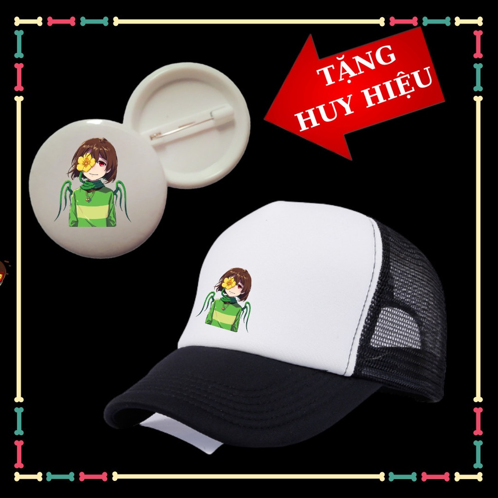 Mũ Chara trẻ em, mũ lưỡi trai chara bé trai, bé gái đủ màu sắc, huy hiệu chara
