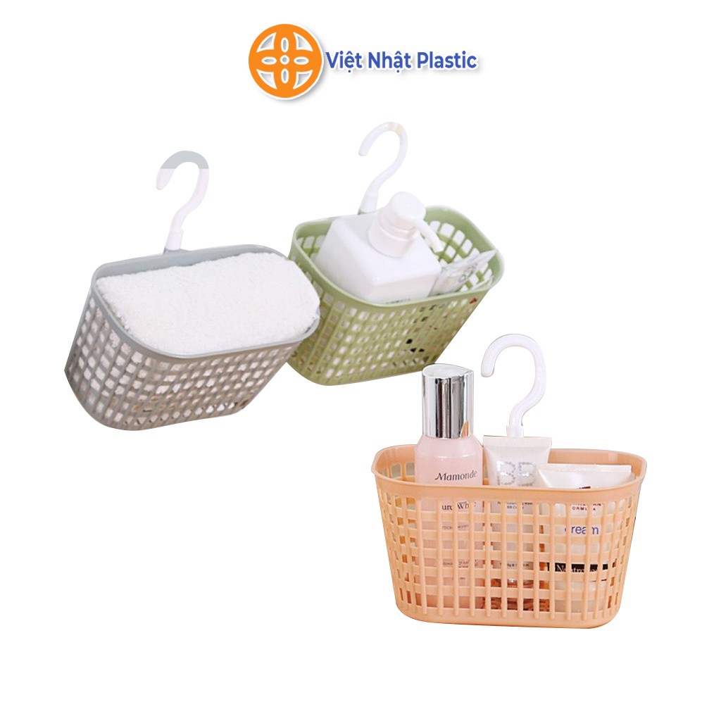 Rổ treo bồn rửa chén, nhà tắm có móc Việt Nhật ❤️FREESHIP❤️  Rổ nhựa có móc treo đồ đa năng tiện ích