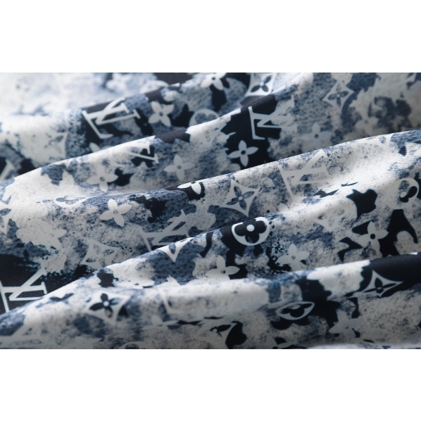 Áo Thun cotton Tay Ngắn In Họa Tiết Lv Thời Trang Cho Nam Nữ