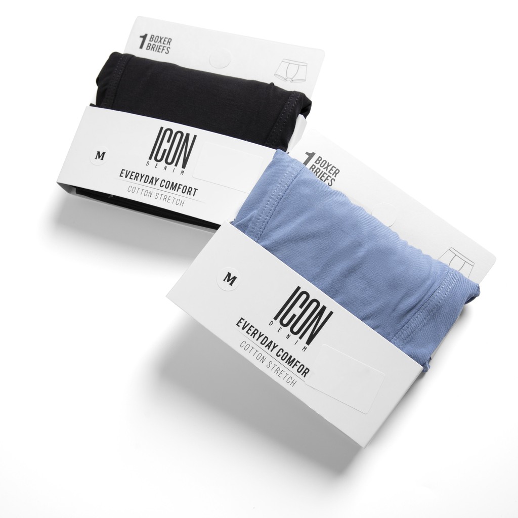 Quần Lót Boxer Nam ICON DENIM 100% Cotton Lạnh Cao Cấp Mát Mẻ, Siêu Co Giãn 4 Chiều, Không Đường May