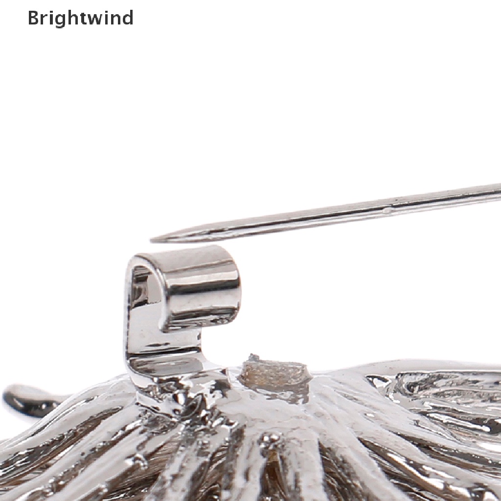 [Brightwind] Green Leaf Yellow Dandelion Flower Enamel Brooches Plants Brooch Pins Party Gift Hot Sell