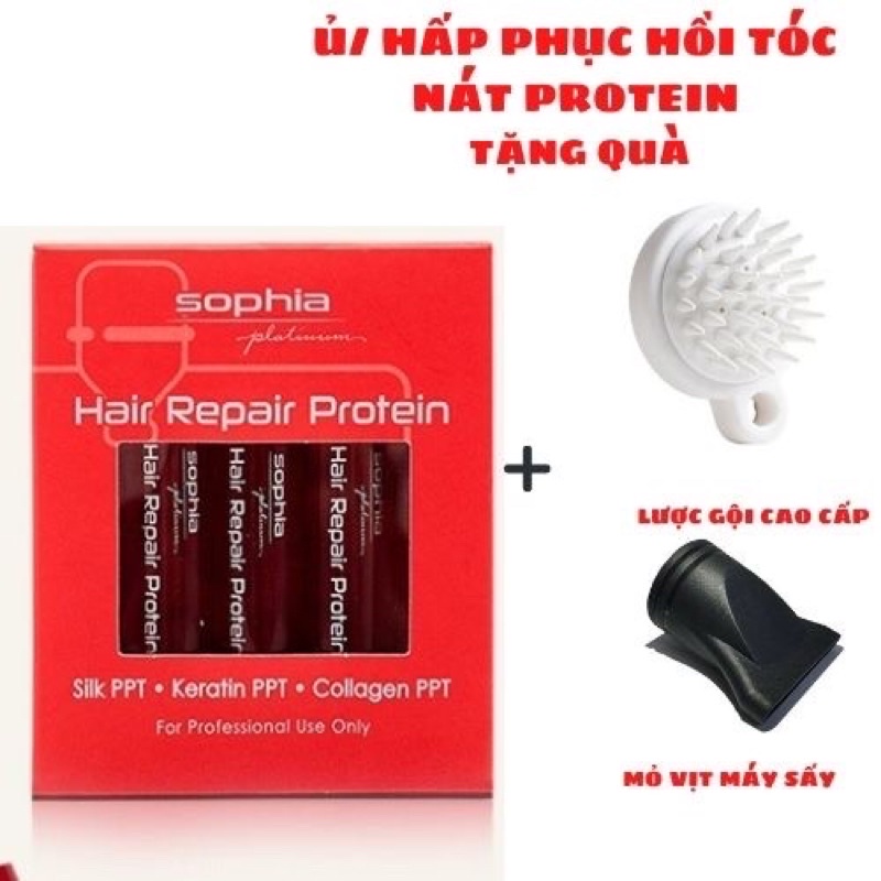 FreeShipPhục hồi tóc nát  Protein  Sophia Platium Hàn Quốc - Phục Hồi Tóc Tư Tổn - Tái Tạo Tóc Nát - 10 Lọ 13ML