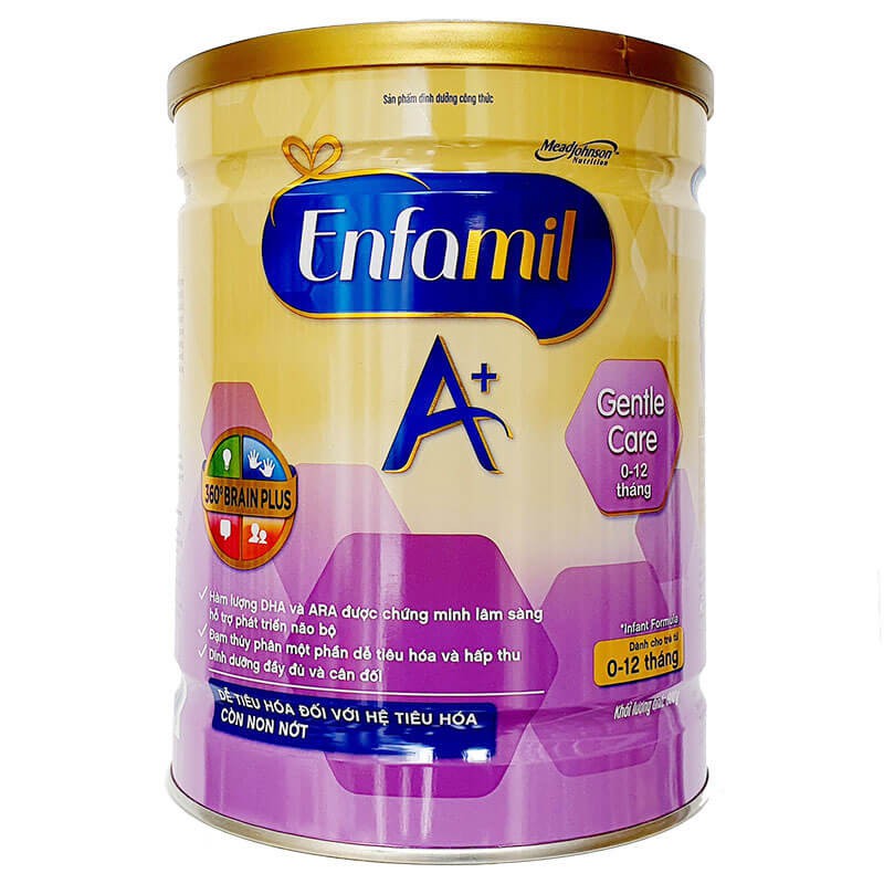 Sữa bột Enfamil A+ Gentle Care 360 Brain Plus (chống nôn trớ cho trẻ) 400g