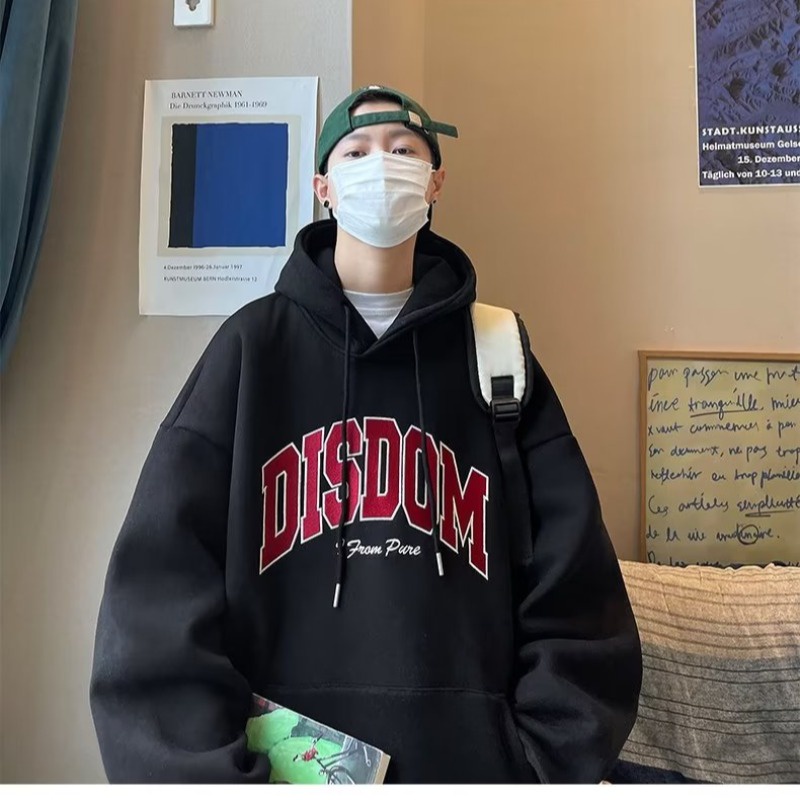 Áo Khoác Có Mũ Trùm Dáng Rộng Thời Trang Mùa Xuân Thu Phong Cách Mỹ Dành Cho Nam