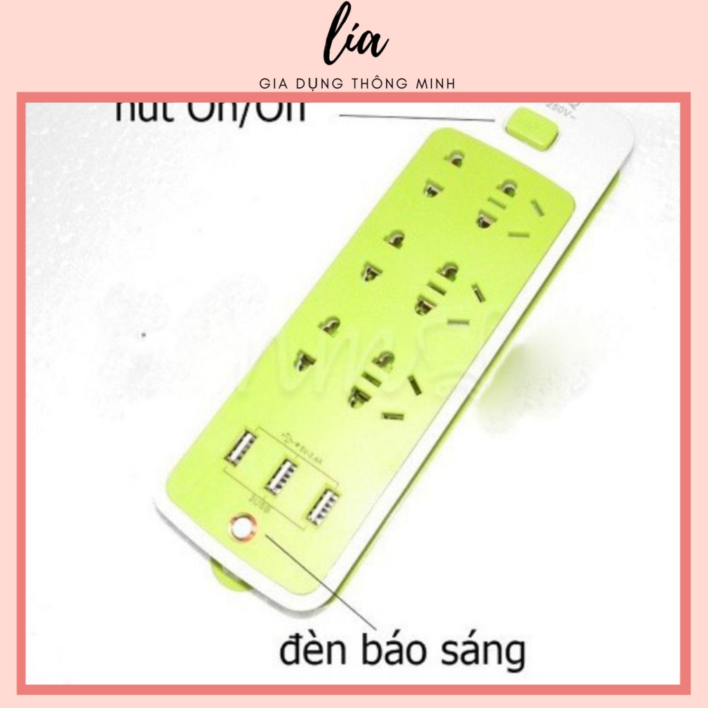 Ổ CẮM ĐIỆN CHỐNG GIẬT 3USB 6 PHÍCH