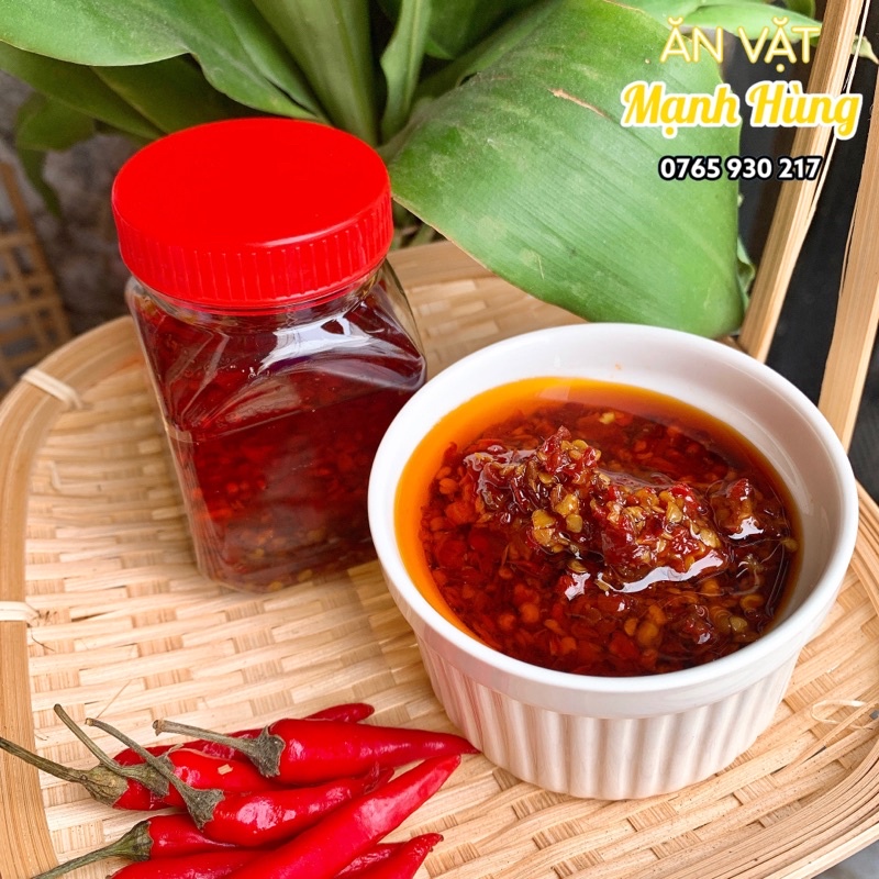 ỚT SA TẾ TỎI SIÊU CAY 100g / 500g - Bánh tráng Mạnh Hùng