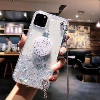 Ốp điện thoại TPU mềm có giá đỡ và dây đeo cho iphone 11 11pro 11promax