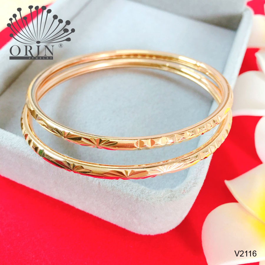 Vòng bọng khắc màu 18 có khóa thiết kế cao cấp bền màu Orin V2116