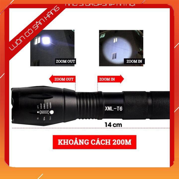 [HOT] Đèn pin siêu sáng bóng led xml t6 police bin mini cầm tay chống nước tự vệ chuyên dụng   -KSHN -SGMART