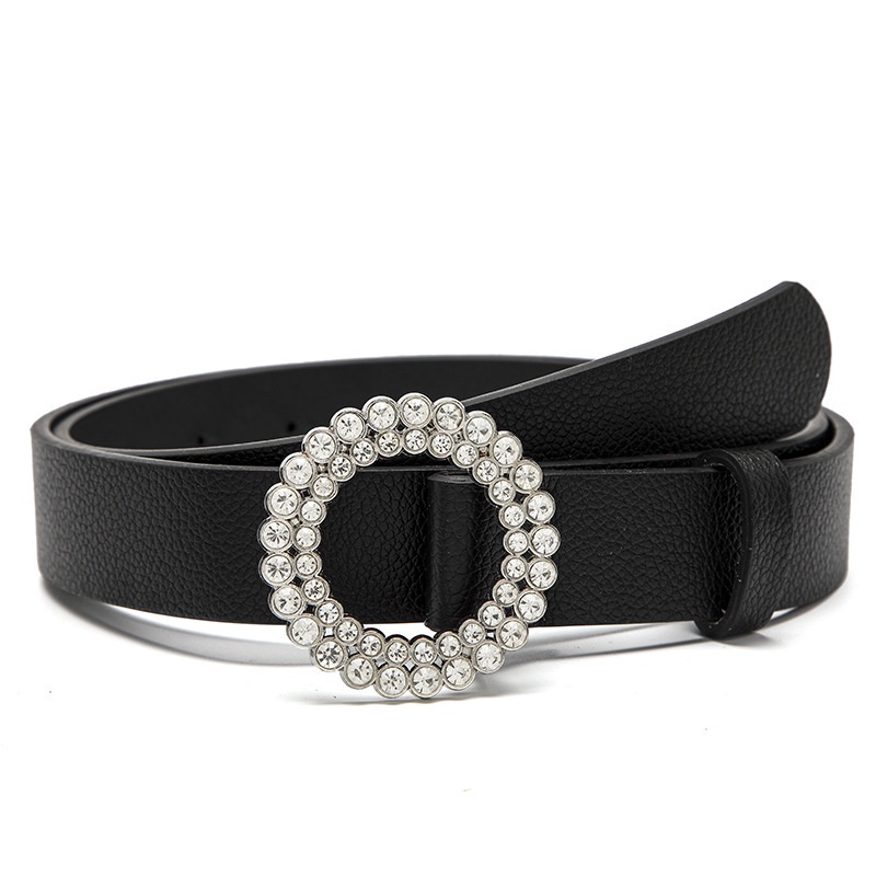 Thắt Lưng Đính Đá Pha Lê Tròn Thiết Kế Tinh Tế Thời Trang Cho Nữ