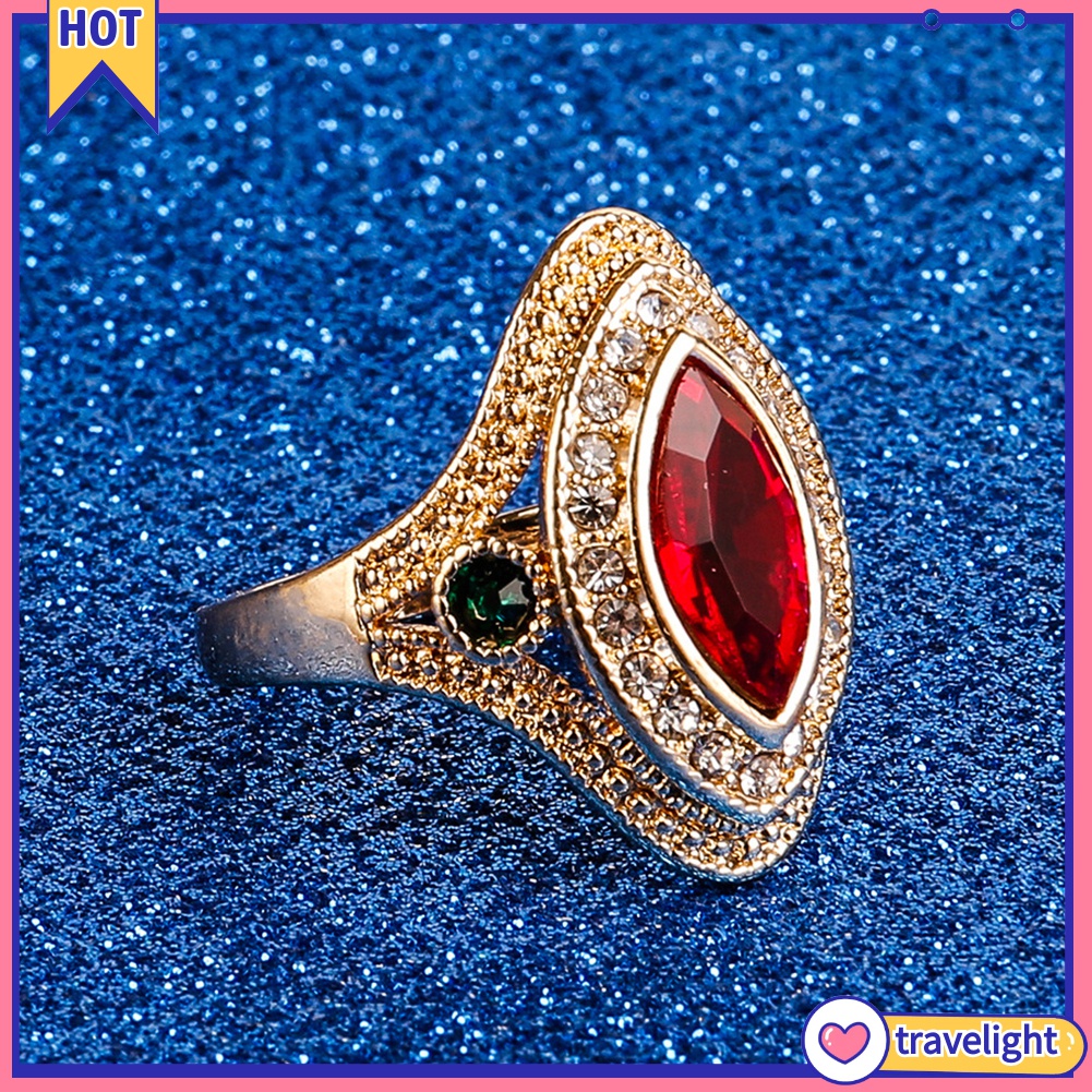 Nhẫn đính đá xinh xắn size 7 - 10 phong cách vintage cho nữ