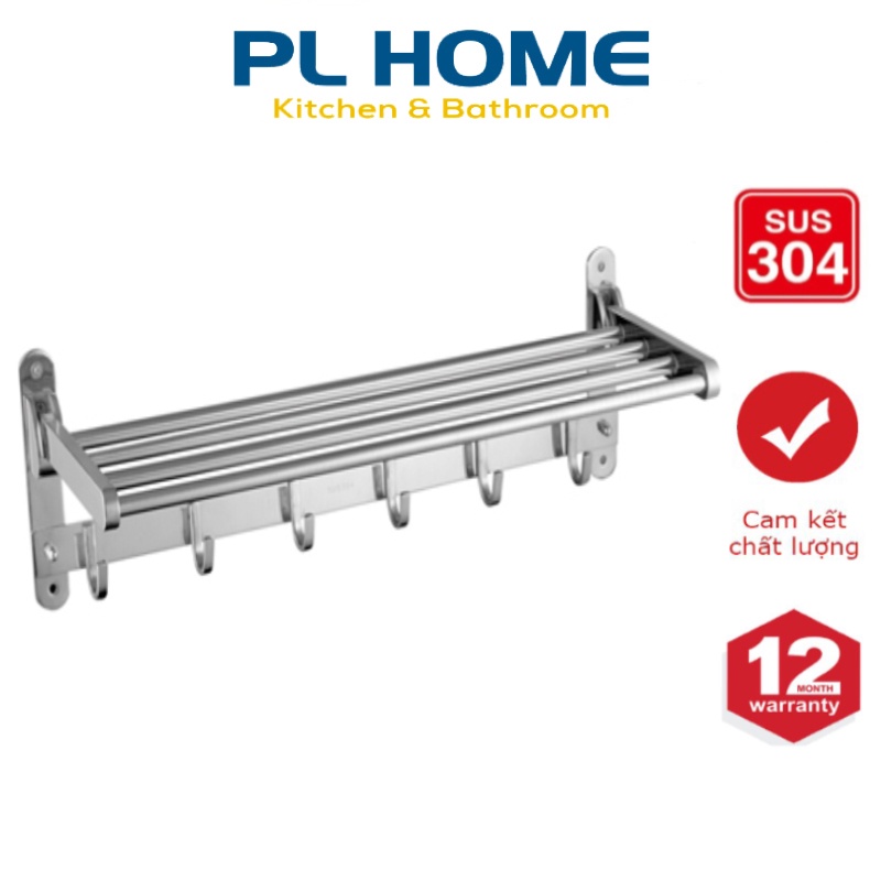 Kệ Để Đồ, Giá Treo Khăn, Quần Áo Phòng Tắm Inox SUS 304 – Thanh vắt khăn đa năng, tiện dụng