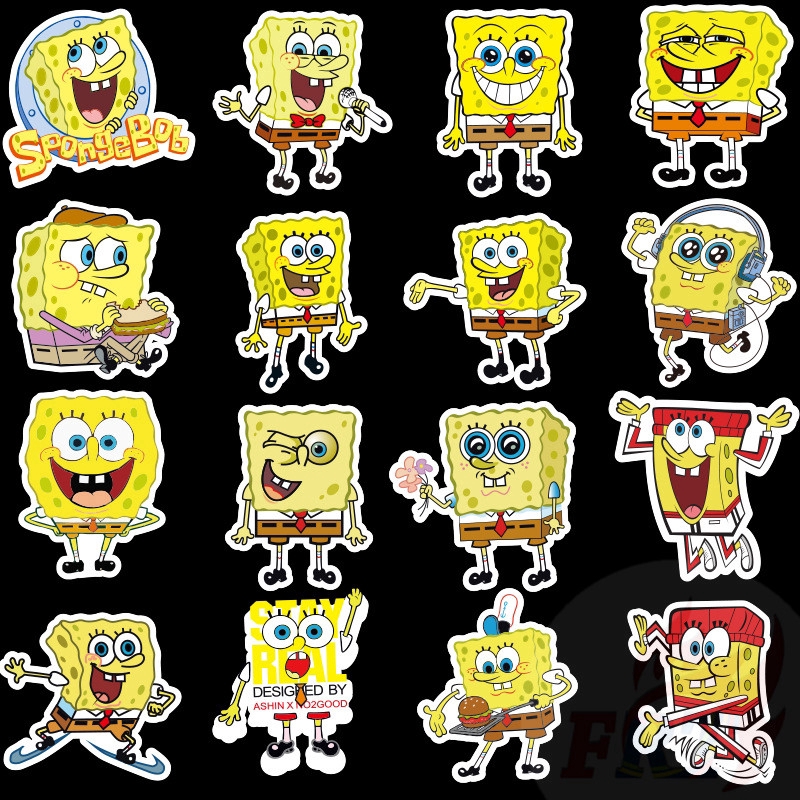 100Pcs/Set ❉ SpongeBob SquarePants - Series A Cartoon TV Shows Stickers ❉ DIY Fashion Decals Doodle Stickers