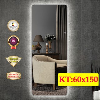 Gương soi toàn thân đèn led cảm ứng thông minh cao cấp sang chảnh kích thước 60x150 cm - guonghoangkim