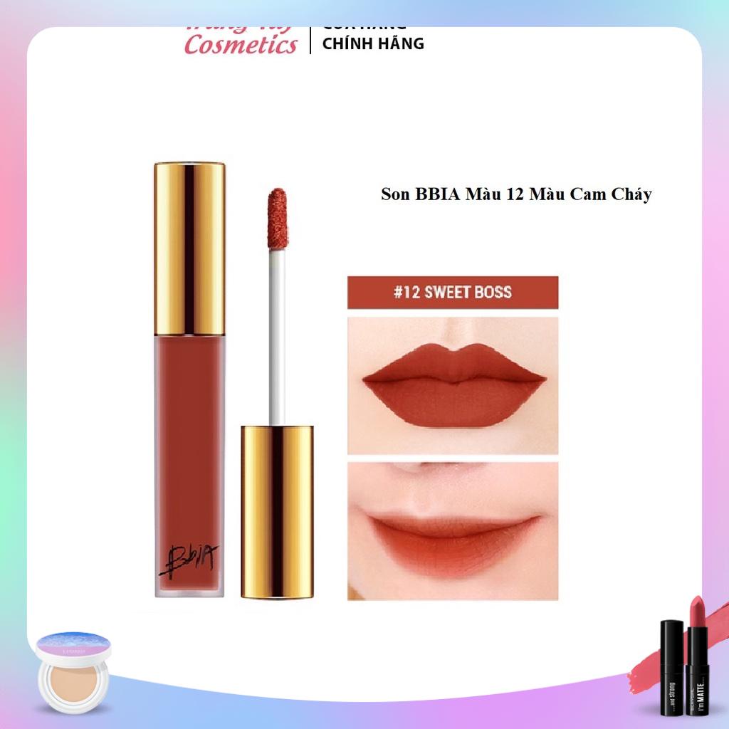 Son kem lì bbia last velvet lip tint ver 3 màu 12- cam cháy