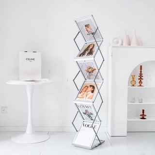 (SHIP SIÊU TỐC) Kệ ziczac Kèm 6 Tờ Tạp chí, Gía Sách Decor Góc Bàn Làm Việc phong cách Hàn Quốc