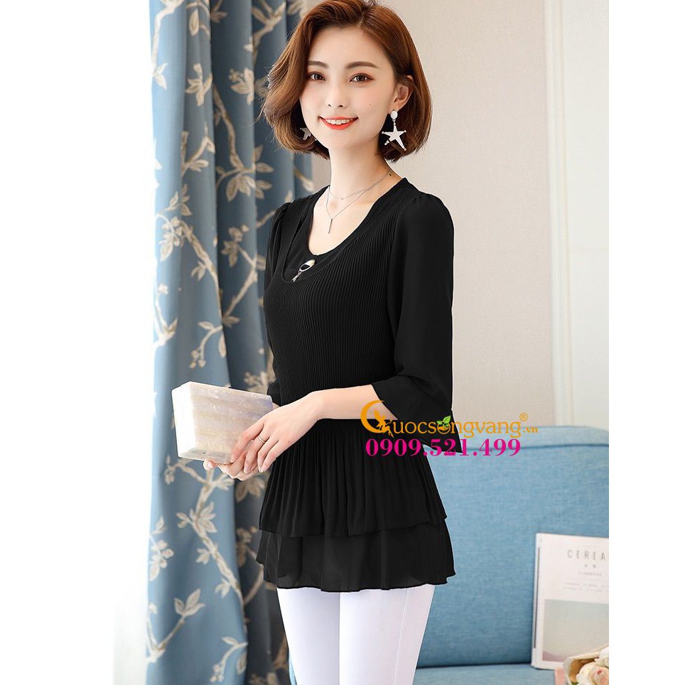 Áo sơ mi nữ tay loe áo kiểu big size GLA120 Cuocsongvang