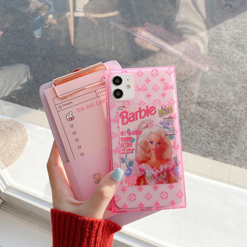 Miếng Dán Trang Trí Hình Công Chúa Barbie Đáng Yêu Cho Iphone 11 Promax 6 / 7 / 8 Plus