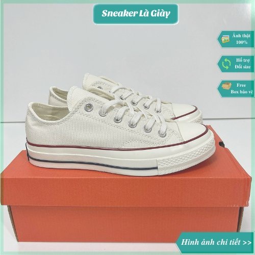 Giày sneaker Converse 1970s Trắng cổ thấp bản đẹp - Fullbox kèm quà tặng Ahri.sneaker
