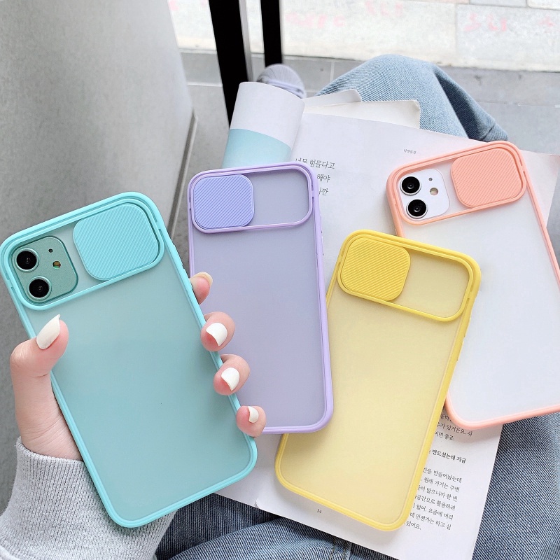 Ốp Điện Thoại Dẻo Màu Sắc Ngọt Ngào Kèm Khung Bảo Vệ Camera Cho iPhone 11 Pro MAX 8 7 6 Plus Xr X Xs MAX SE