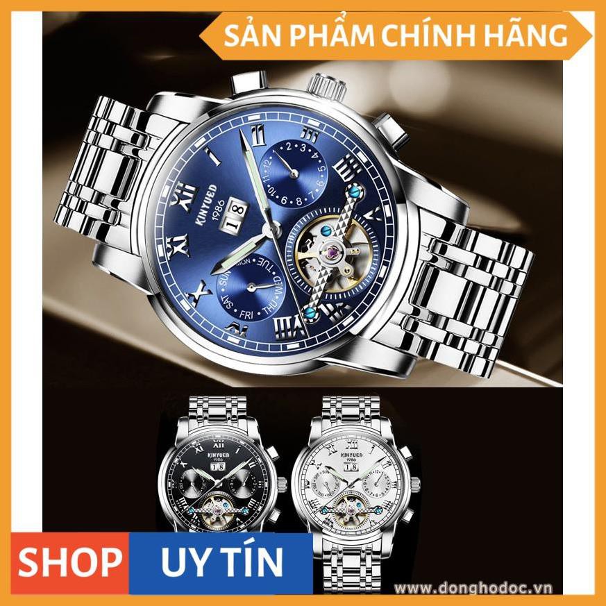 Đồng hồ Cơ Nam KINYUED JAYDEN - Dây Thép Đúc Đặt - Máy Automatic cao cấp