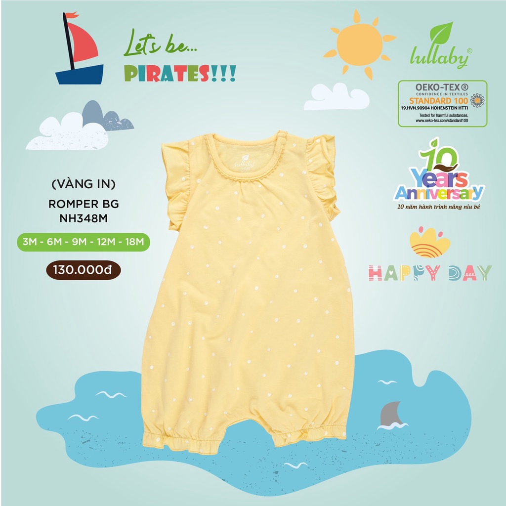 Romper bé trai, bé gái cotton Lullaby