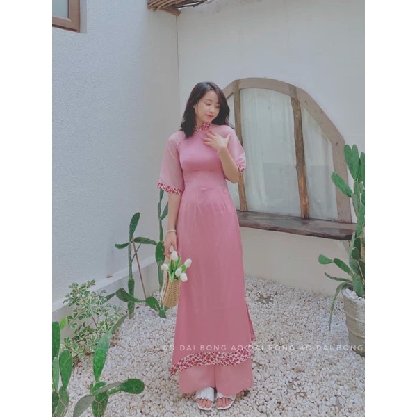 Áo Dài Bách Hoa Xuân , Áo Dài  Cách Tân Phối Tay Voon Cách Điệu