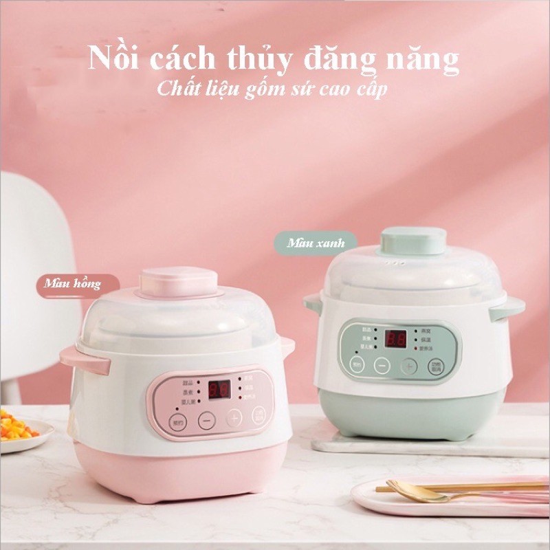 Nồi nấu cháo cho bé,cách thuỷ đa năng,chưng hấp,nấu  cháo nấu chè,trưng yến,giữ nhiệt tiện lợi-AN TOÀN