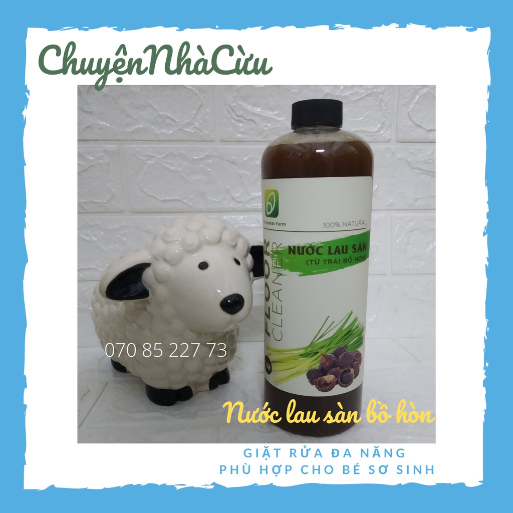 Nước lau sàn, giặt đồ, tắm thú cưng Bồ Hòn 1L The Moshav Farm- Chuyện Nhà Cừu