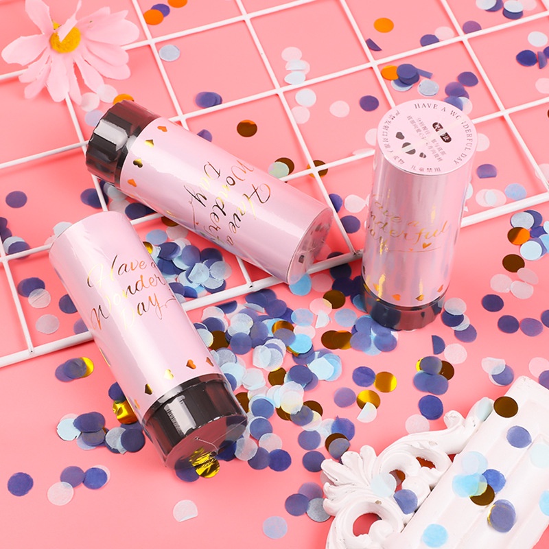 Ống pháo giấy mini trang trí sinh nhật, party nhỏ gọn, dễ sử dụng