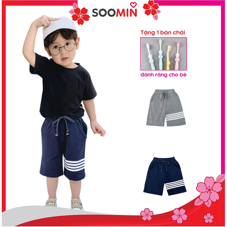 Quần short thể thao cho bé trai 1 - 5 tuổi chất cotton Soomin Shop QATE H1