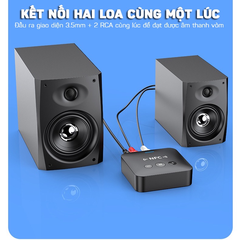 Thiết Bị Thu Phát Âm Thanh Không Dây BT 5.0 Thẻ TF AUX RCA Bluetooth A10 HOMESTORE