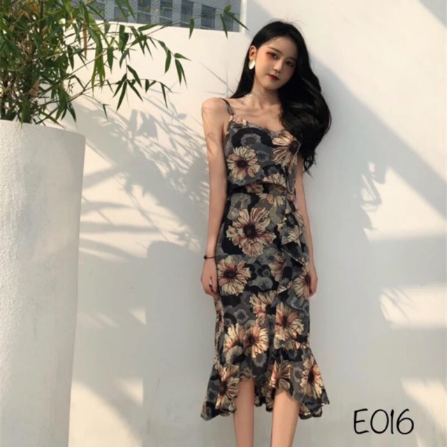 Set Đầm Đuôi Cá Hoa Mặt Trời