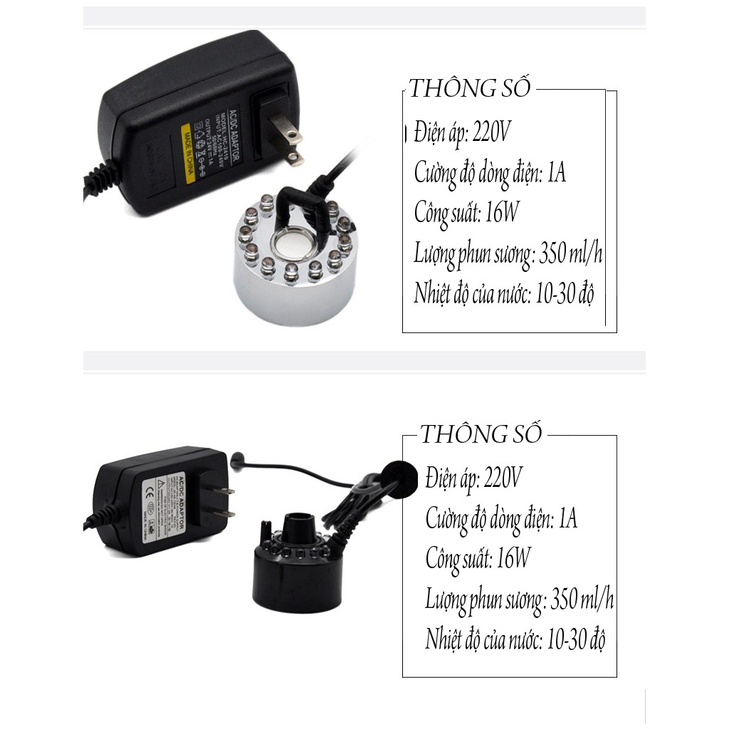 Máy phung sương tạo khói , Quả cầu thủy tinh Kèm giá đở 5cm, phụ kiện thác nước phong thủy