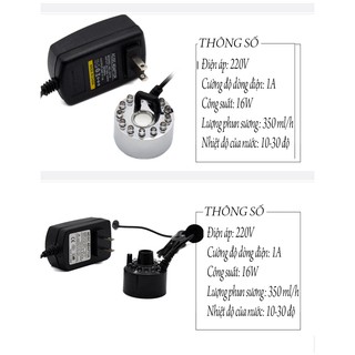 Máy phun sương tạo khói dùng cho thác nước phong thủy có đèn 12 led
