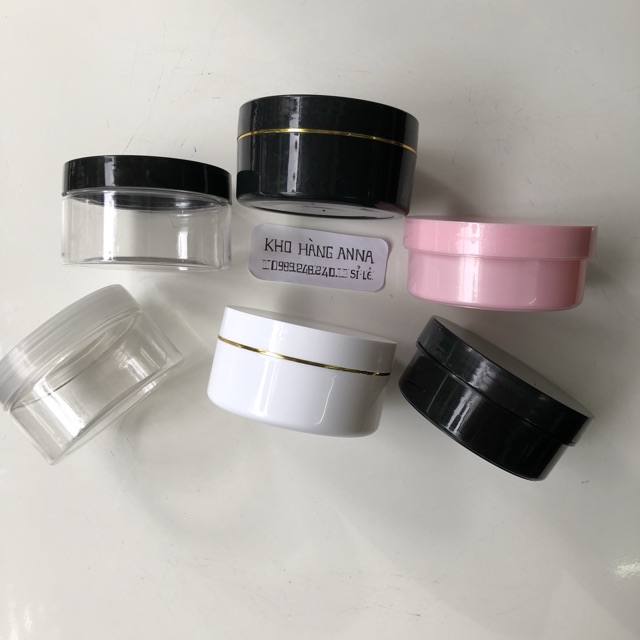 SET 20 HỦ NHỰA 200gr - HỦ PET NHỰA LỚN CÓ NẮP LƯỢC BÊN TRONG ĐỰNG KEM , MỸ PHẨM