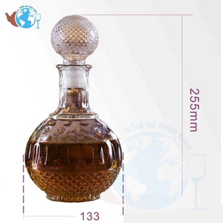 BR11-Bình đựng rượu ngâm sâm thủy tinh 750ml