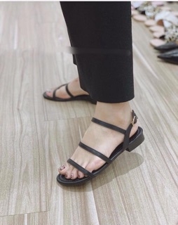 Sandal 3 dây zara basic gót 1p